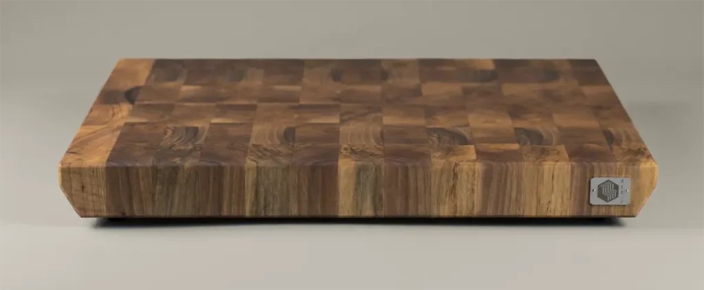 Pura nogal tabla de cortar de nogal a testa