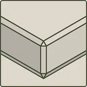 Tabla de cortar con bordes biselados a 45 grados