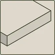 Tabla de cortar con laterales rectos