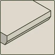 Tabla de cortar con laterales biselados